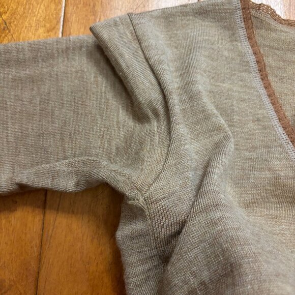 Morley Theta Vtg Sweater XS 100% Pure Wool Mocha Shrink Resisting England Chic - Picture 12 of 12